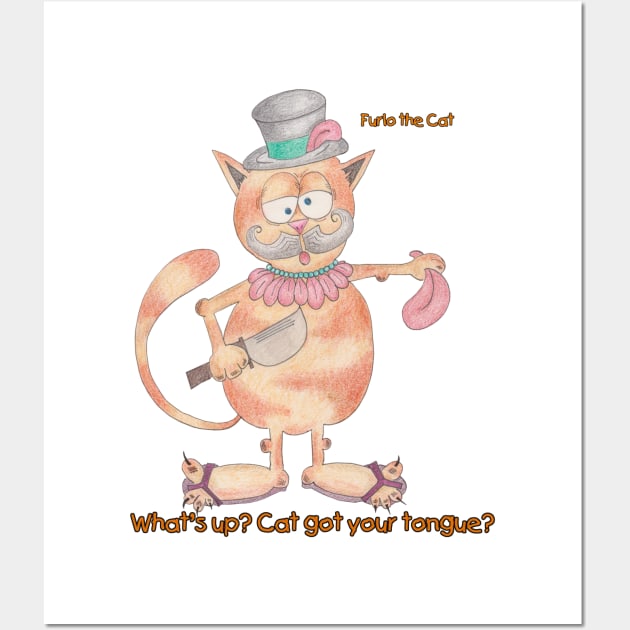 Furlo the Cat - Whats wrong? Cat got your tongue? Wall Art by Northern Ray